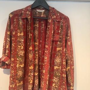 Vintage silk button up shirt.